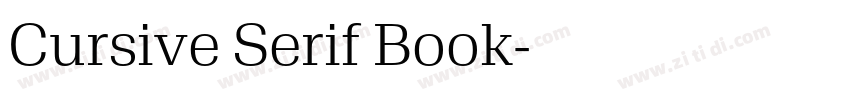 Cursive Serif Book字体转换